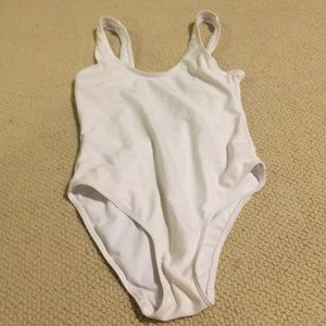 White one piece bathing suite